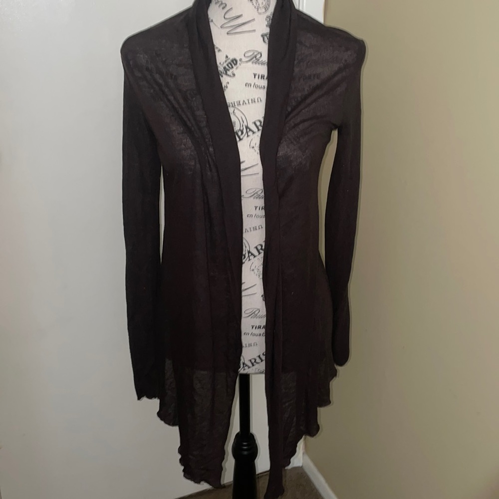 Bcbg Maxazria brown sheer lightweight sweater size XS/S